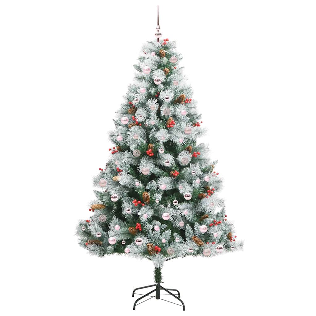 Albero di Natale artificiale Verde e bianco 240 cm