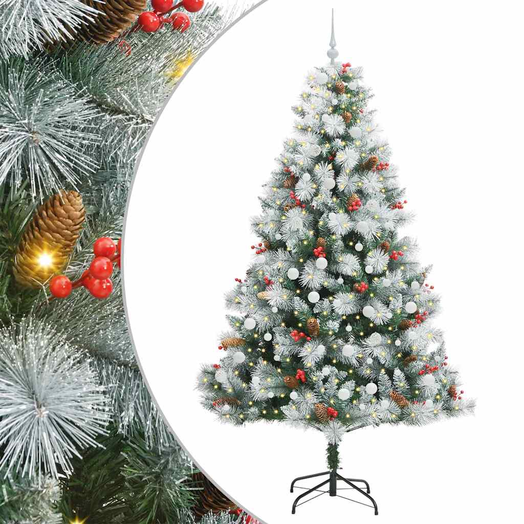 Albero di Natale artificiale Verde e bianco 240 cm