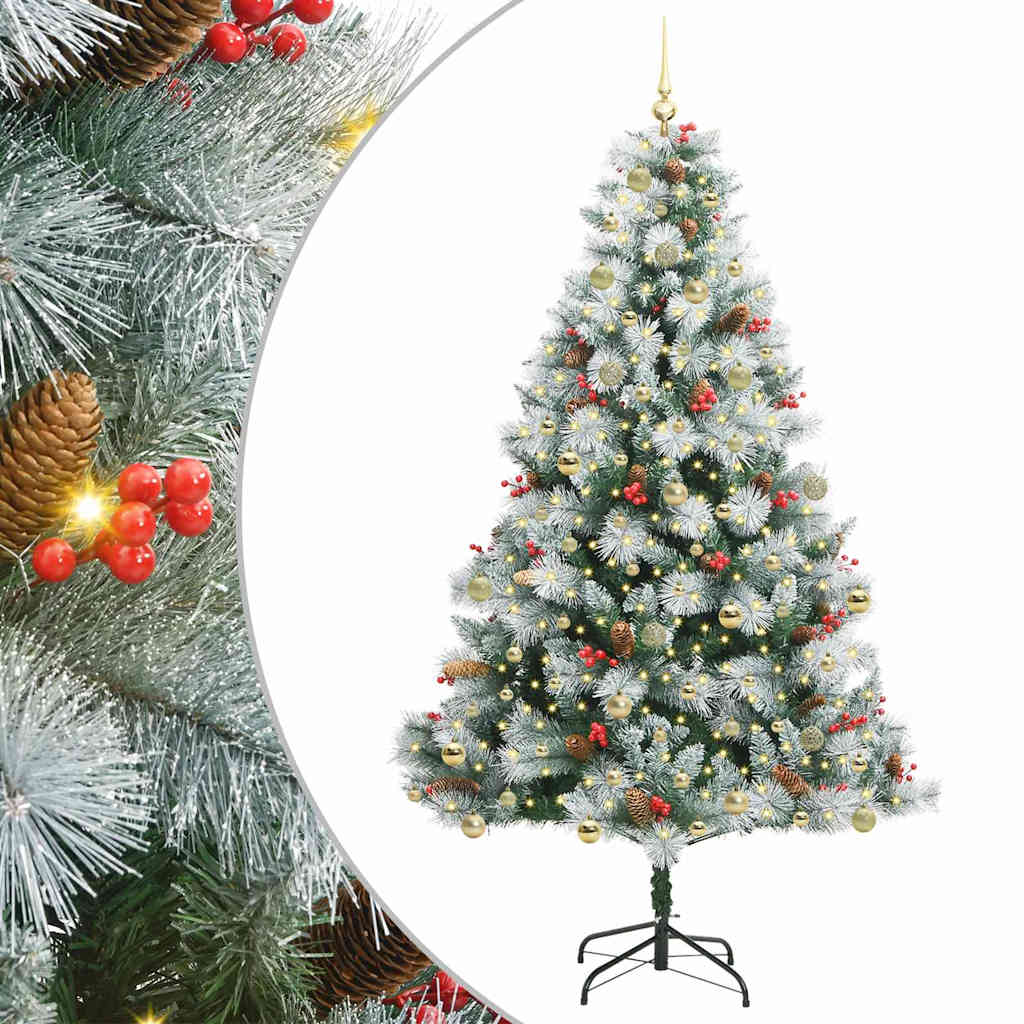 Albero di Natale artificiale Verde e bianco 240 cm