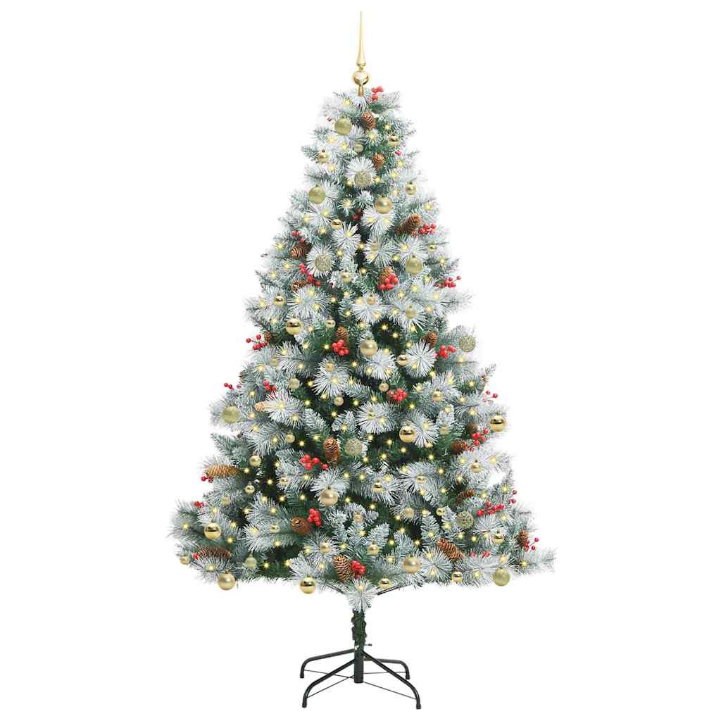 Albero di Natale artificiale Verde e bianco 240 cm