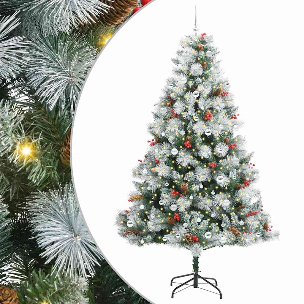 Albero di Natale artificiale Verde e bianco 240 cm