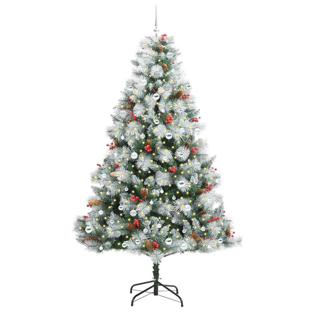 Albero di Natale artificiale Verde e bianco 240 cm