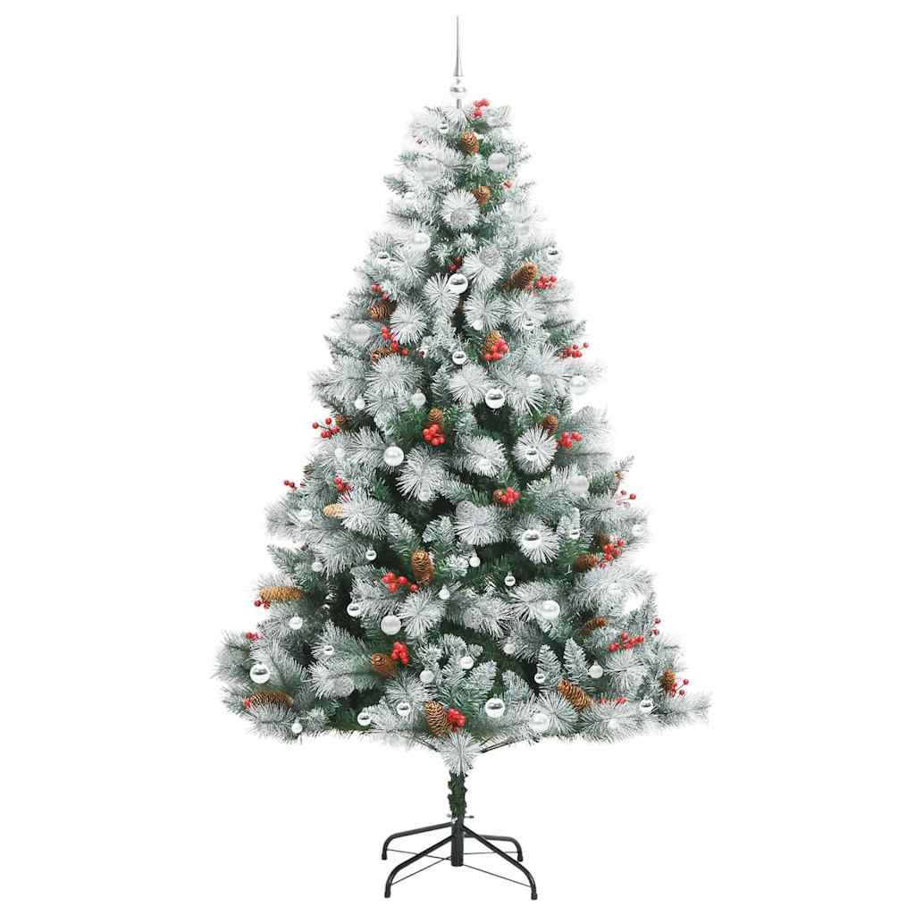 Albero di Natale artificiale Verde e bianco 240 cm