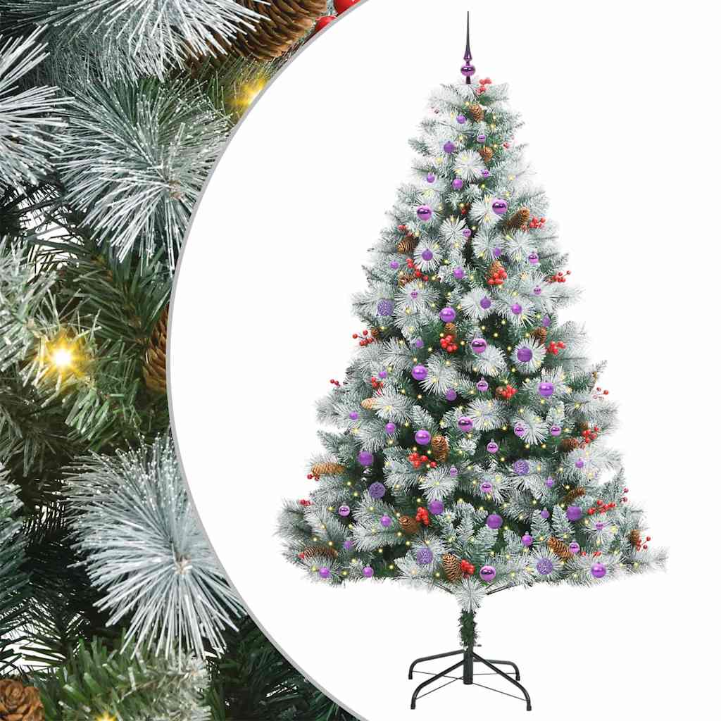 Albero di Natale artificiale Verde e bianco 240 cm