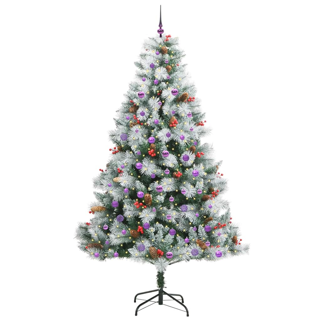 Albero di Natale artificiale Verde e bianco 240 cm