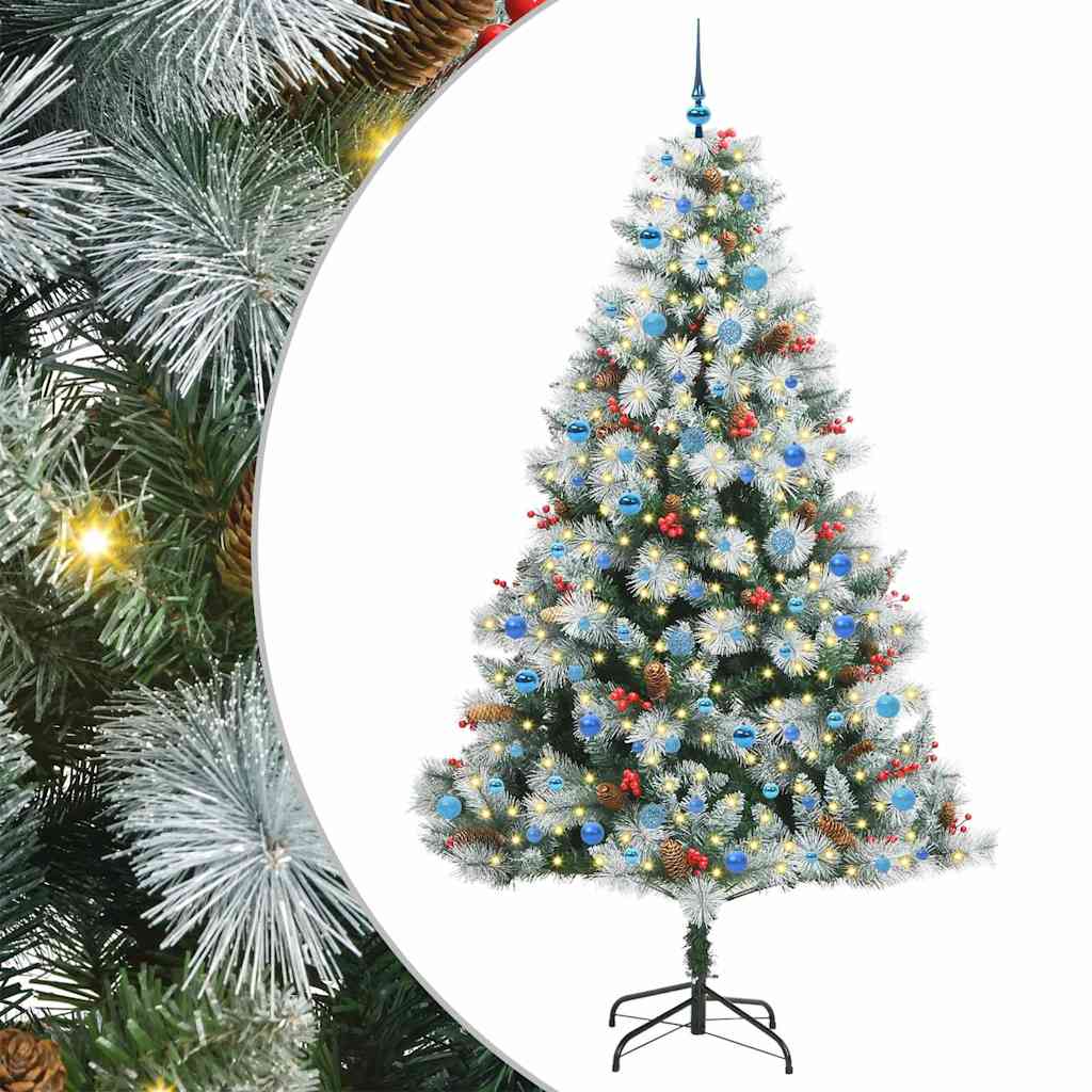 Albero di Natale artificiale Verde e bianco 240 cm