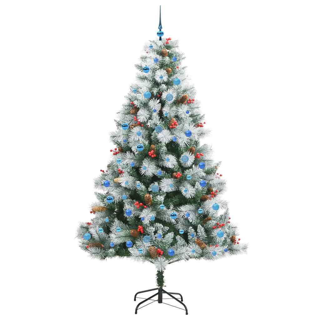 Albero di Natale artificiale Verde e bianco 240 cm