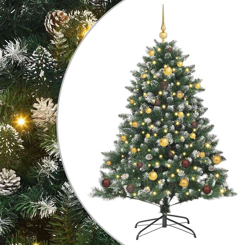 Albero di Natale artificiale con 150 LED Verde 150 cm