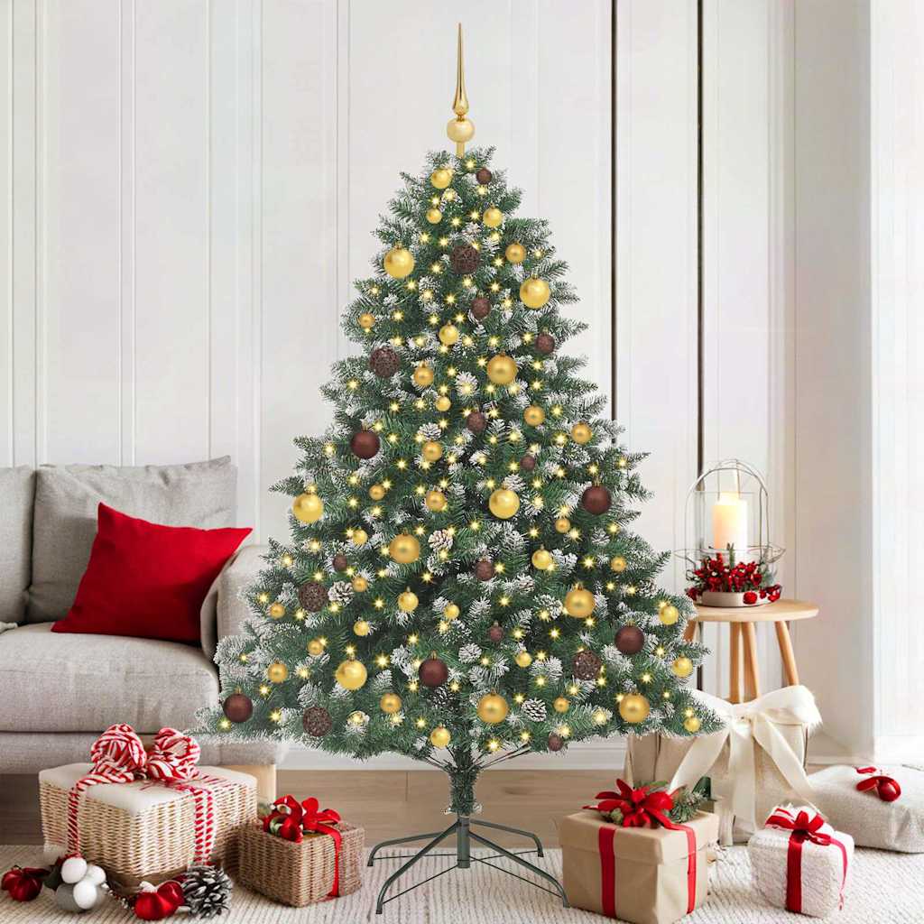 Albero di Natale artificiale con 300 LED Verde 180 cm