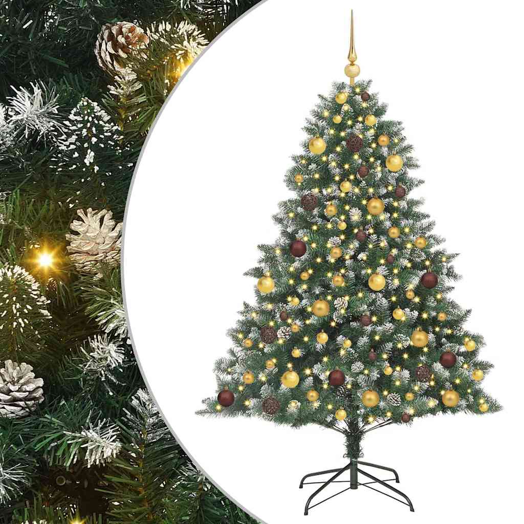 Albero di Natale artificiale con 300 LED Verde 180 cm