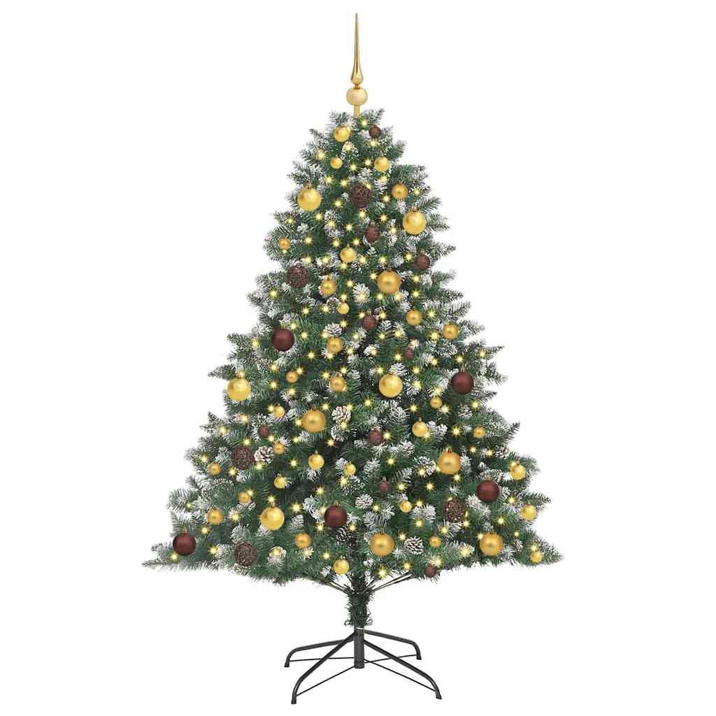 Albero di Natale artificiale con 300 LED Verde 180 cm