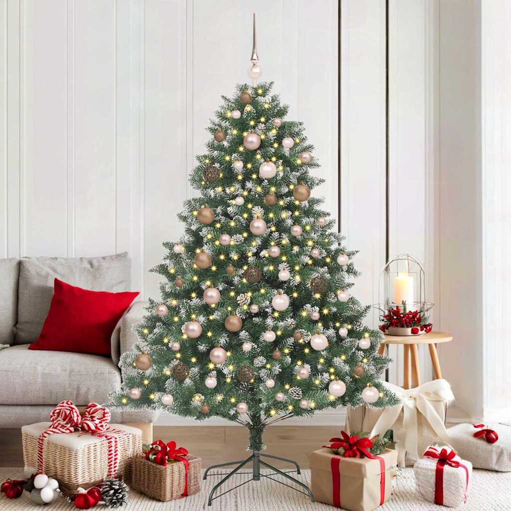 Albero di Natale artificiale con 300 LED Verde 180 cm