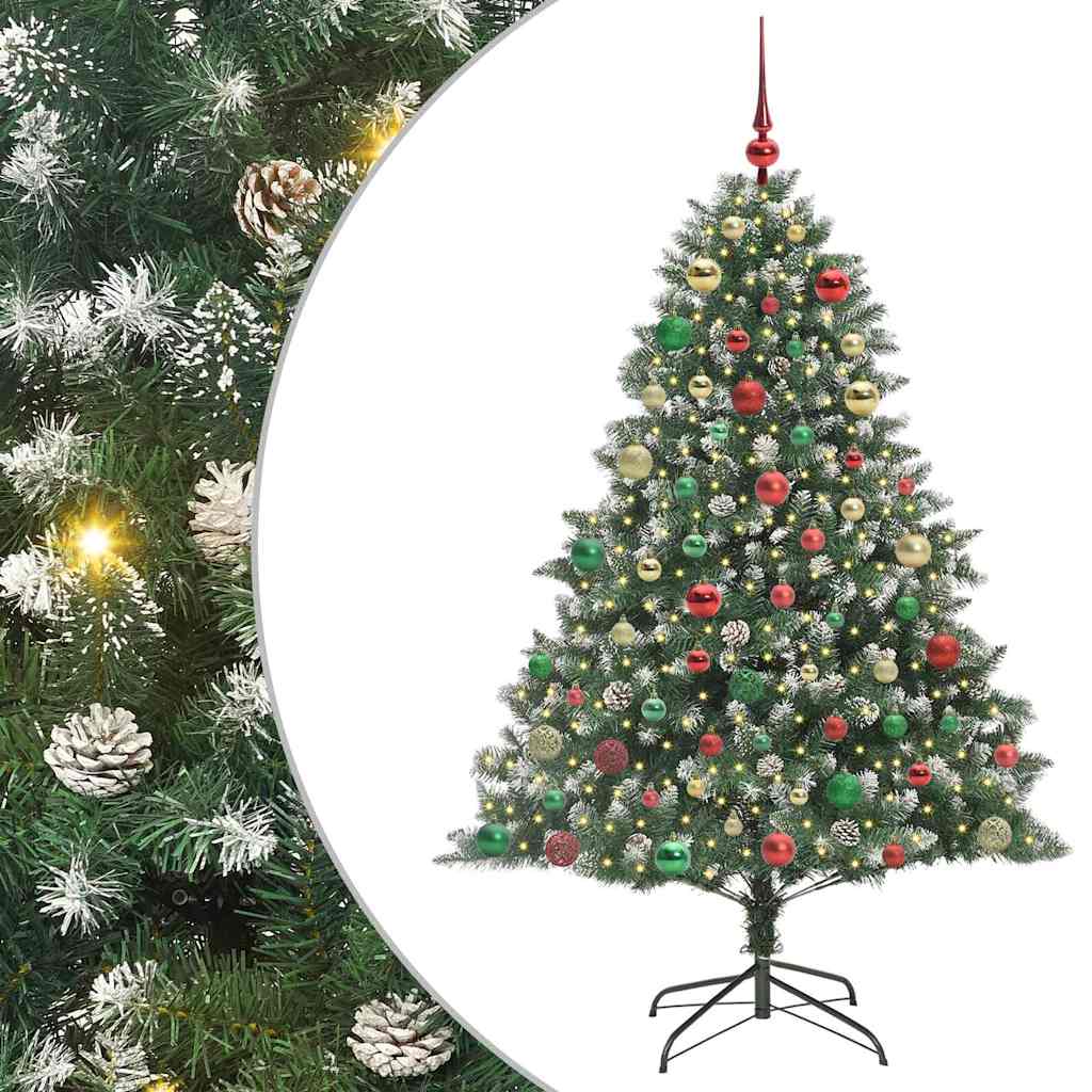 Albero di Natale artificiale con 300 LED Verde 180 cm