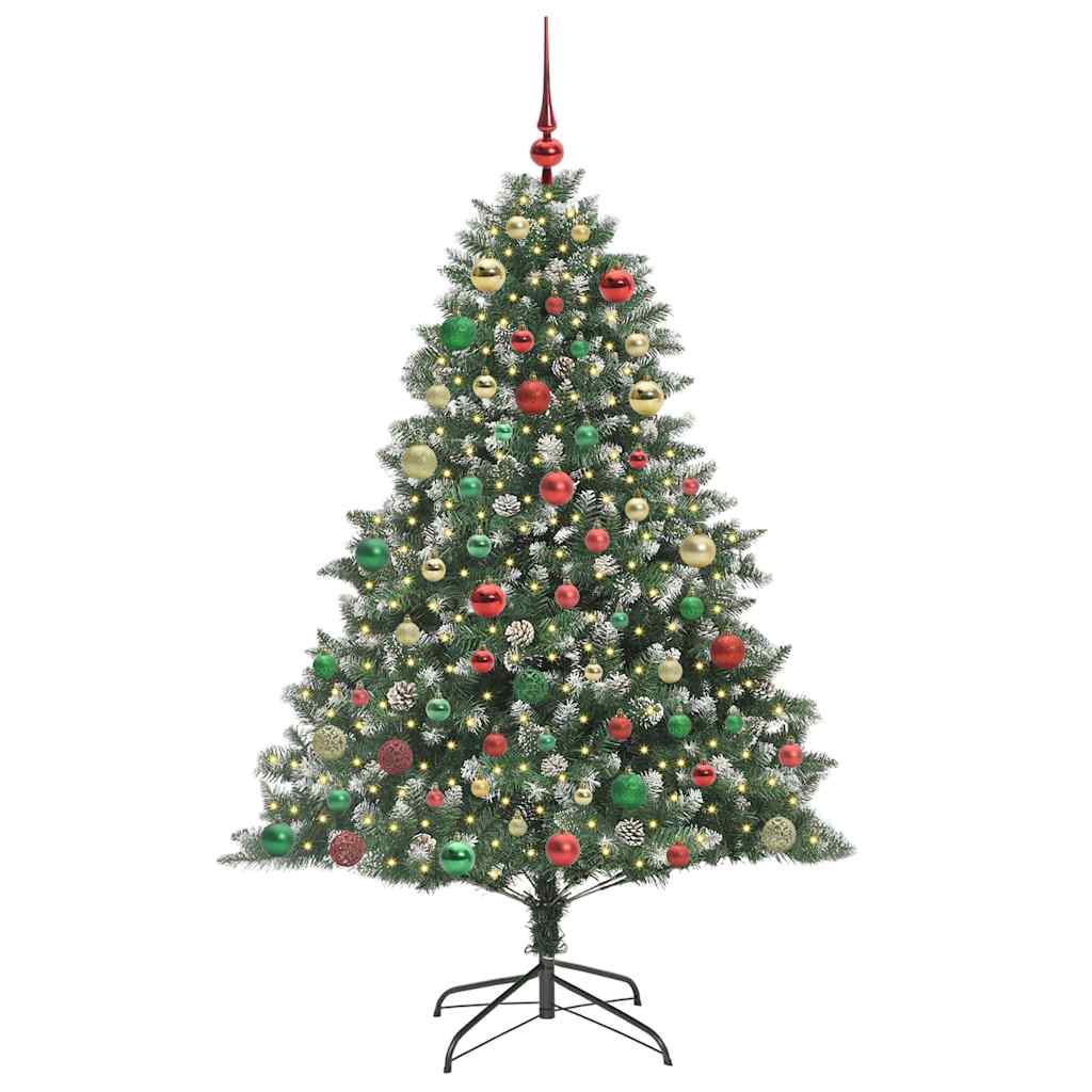 Albero di Natale artificiale con 300 LED Verde 180 cm