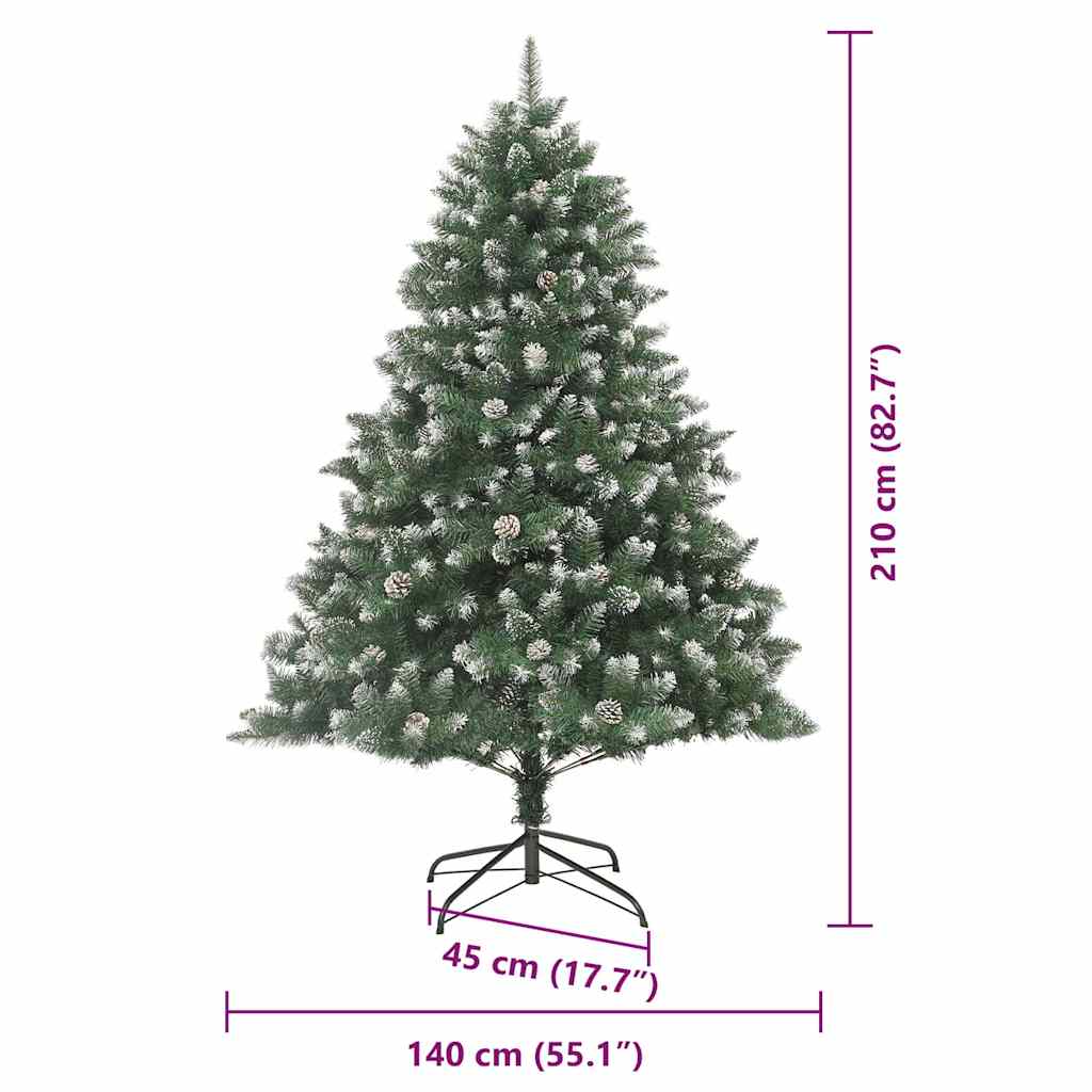 Albero di Natale artificiale con 300 LED Verde 210 cm