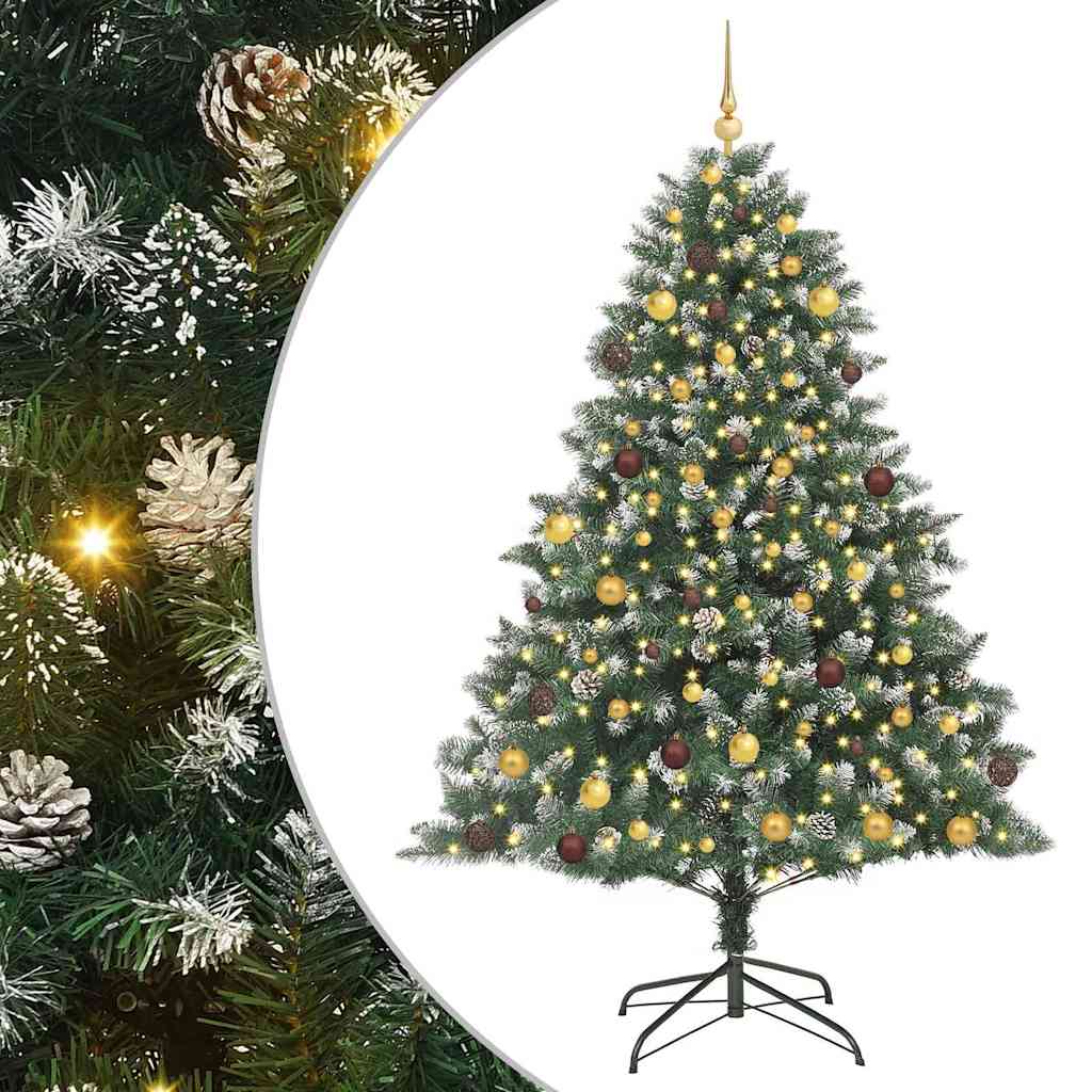 Albero di Natale artificiale con 300 LED Verde 210 cm