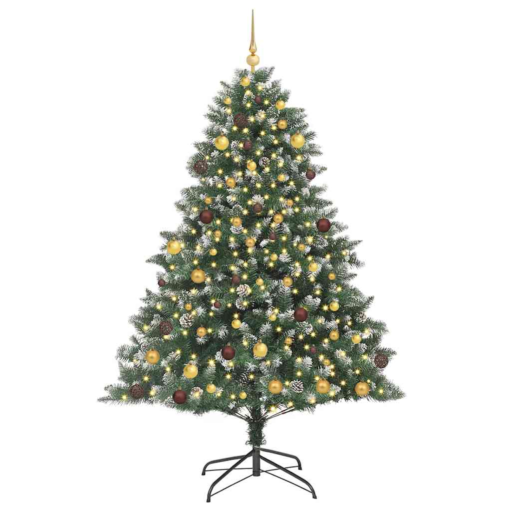 Albero di Natale artificiale con 300 LED Verde 210 cm