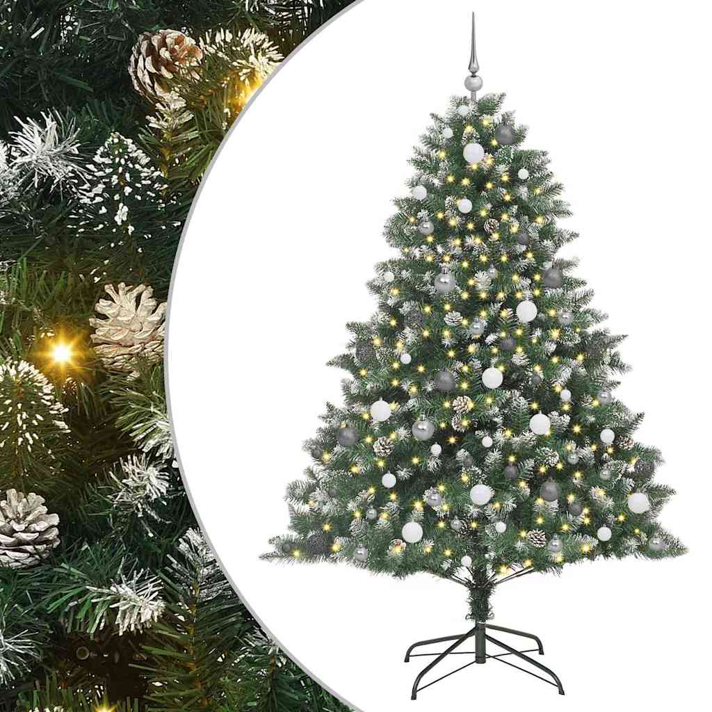 Albero di Natale artificiale con 300 LED Verde 210 cm