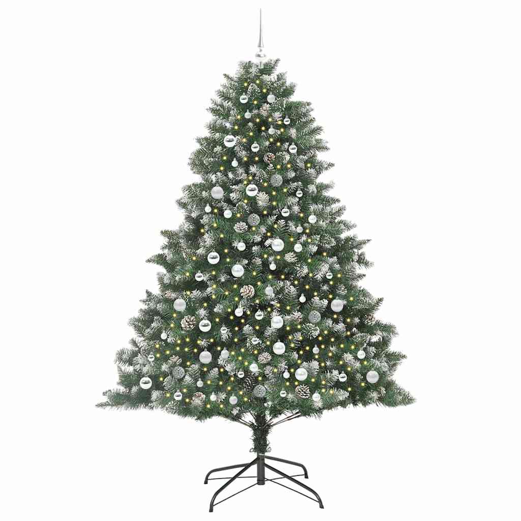 Albero di Natale artificiale con 300 LED Verde 210 cm