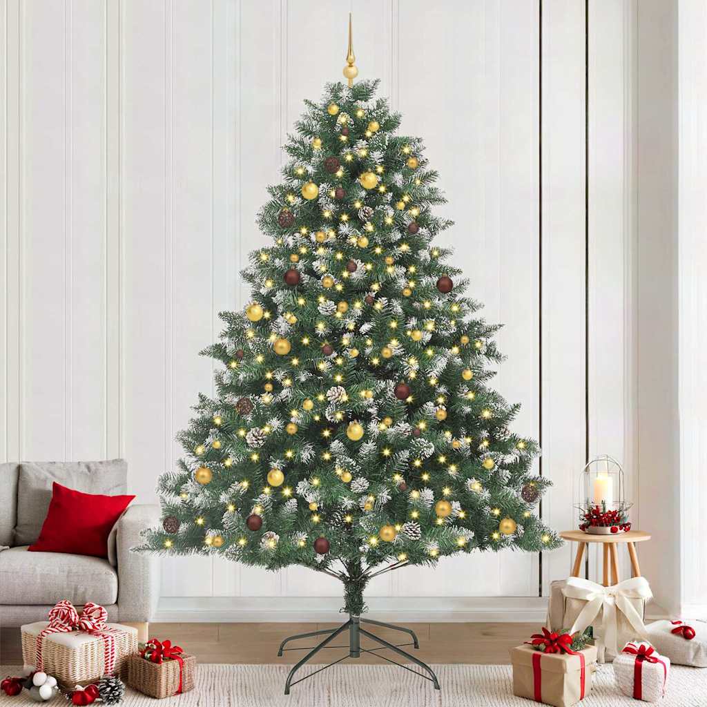 Albero di Natale artificiale con 300 LED Verde 240 cm