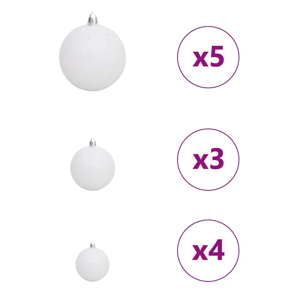 Albero di Natale Artificiale Sottile Verde e Bianco 150 cm