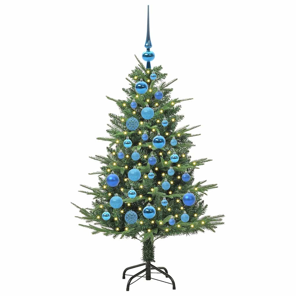 Albero di Natale Artificiale Pre-illuminato con Set di Palline