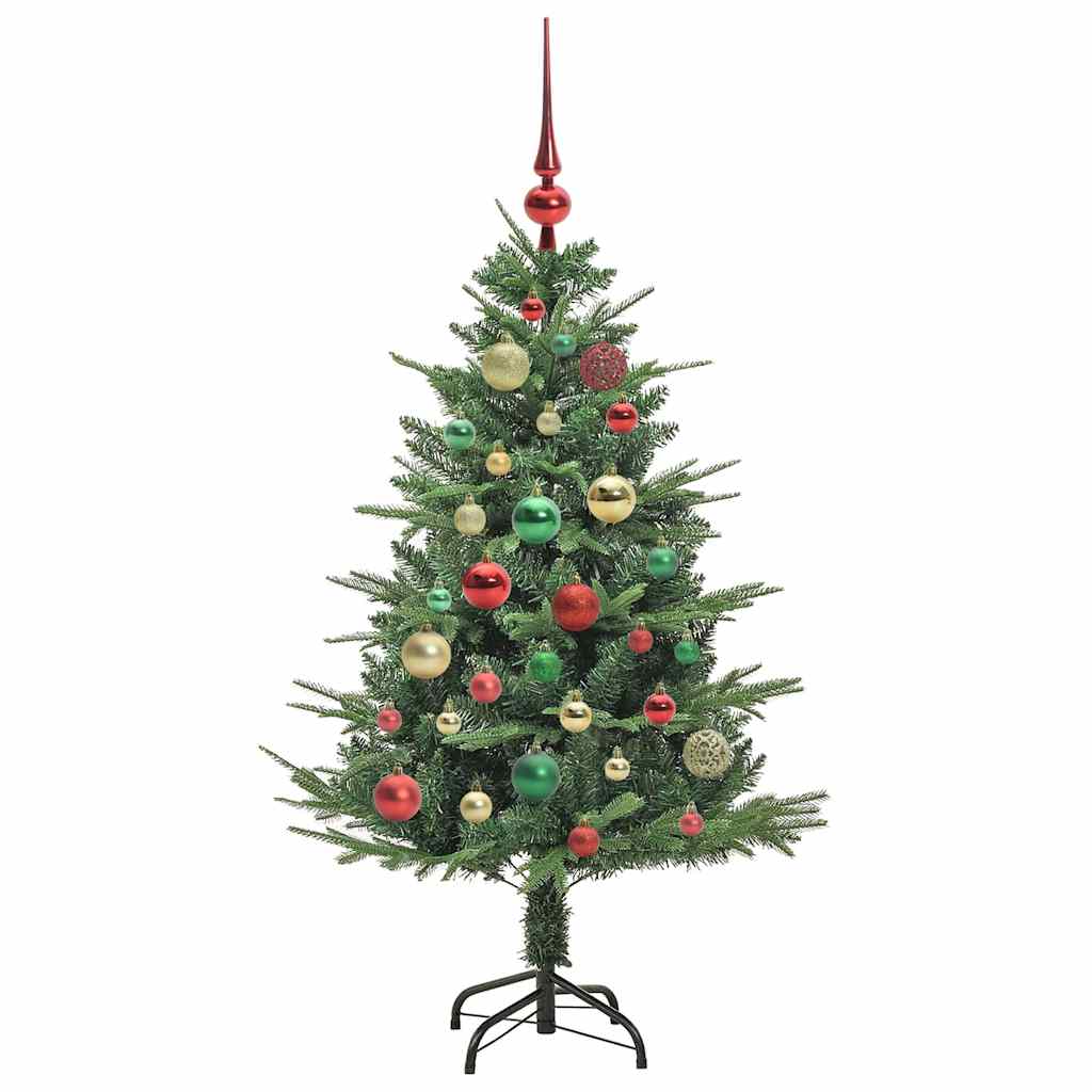 Albero di Natale Artificiale Pre-illuminato con Set di Palline