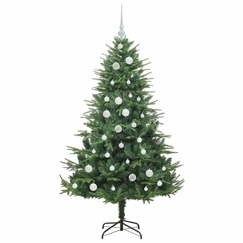 Albero di Natale Artificiale Pre-illuminato con Set di Palline