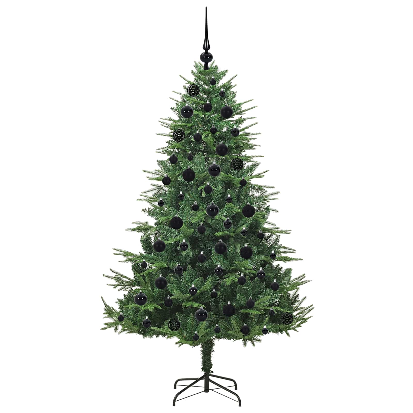 Albero di Natale Artificiale Pre-illuminato con Set di Palline