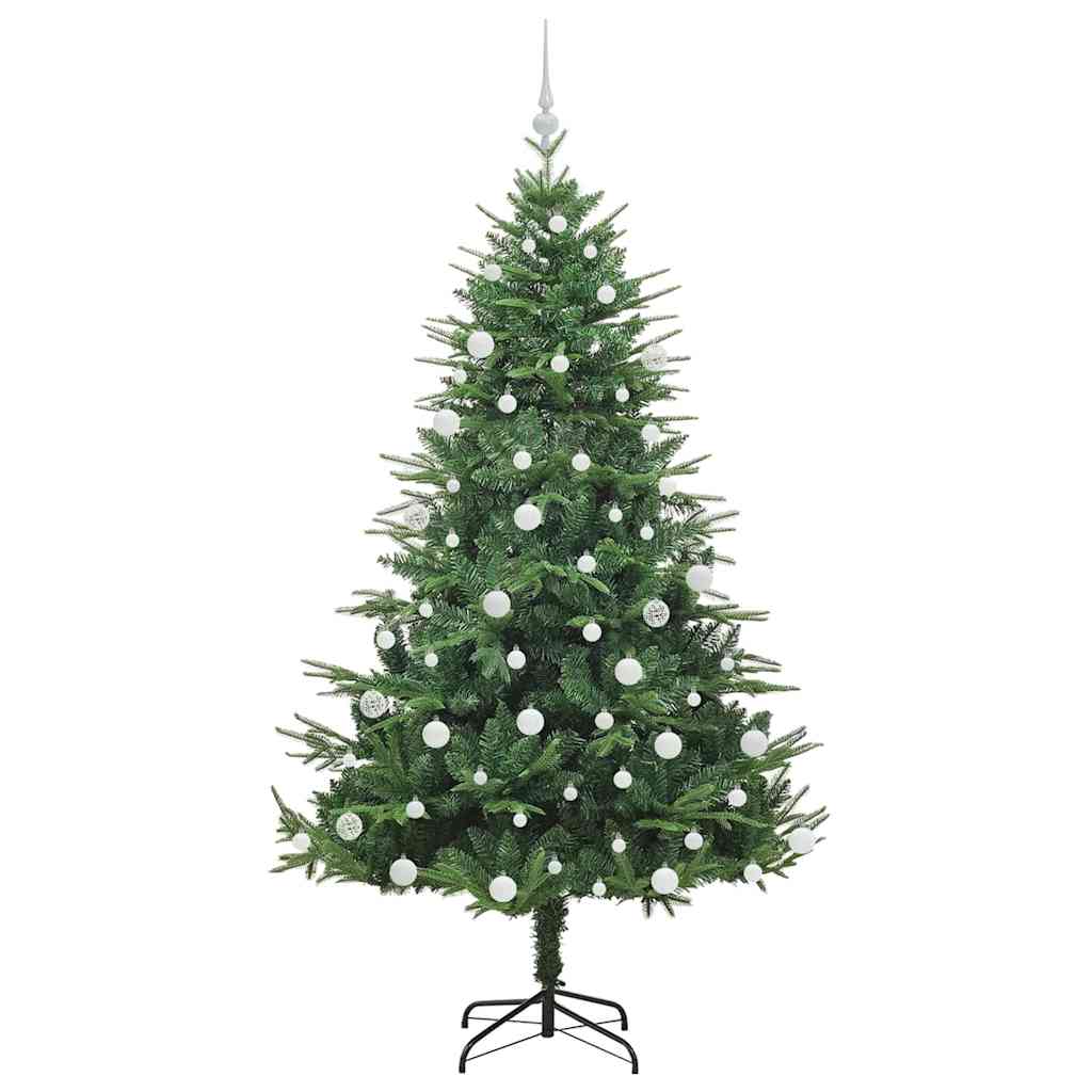 Albero di Natale Artificiale Pre-illuminato con Set di Palline