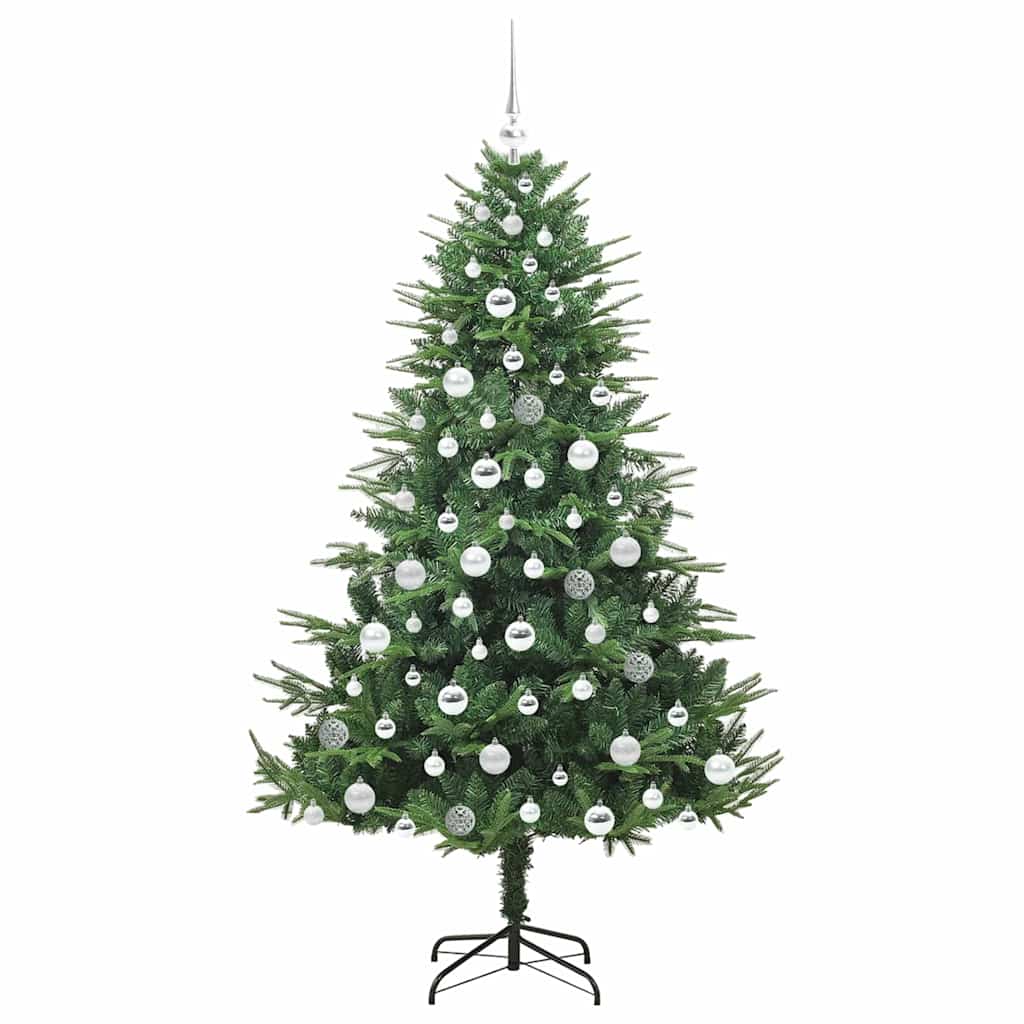 Albero di Natale Artificiale Pre-illuminato con Set di Palline