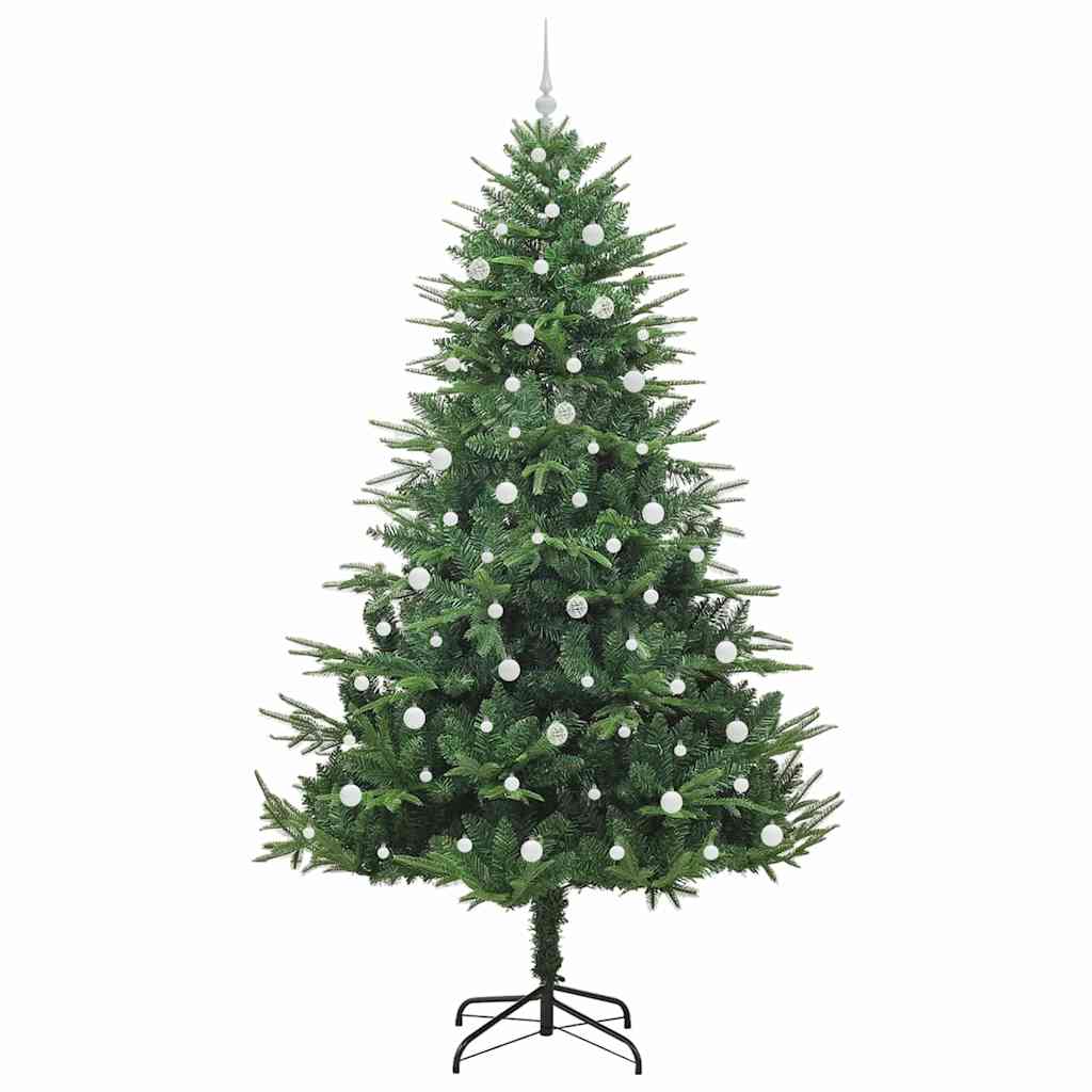 Albero di Natale Artificiale Pre-illuminato con Set di Palline
