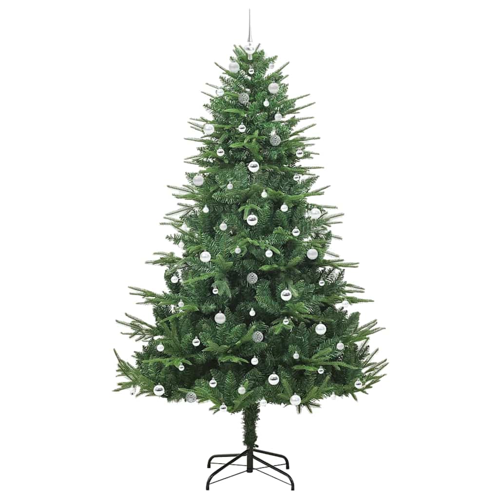 Albero di Natale Artificiale Pre-illuminato con Set di Palline