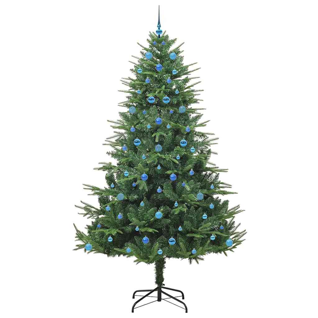 Albero di Natale Artificiale Pre-illuminato con Set di Palline