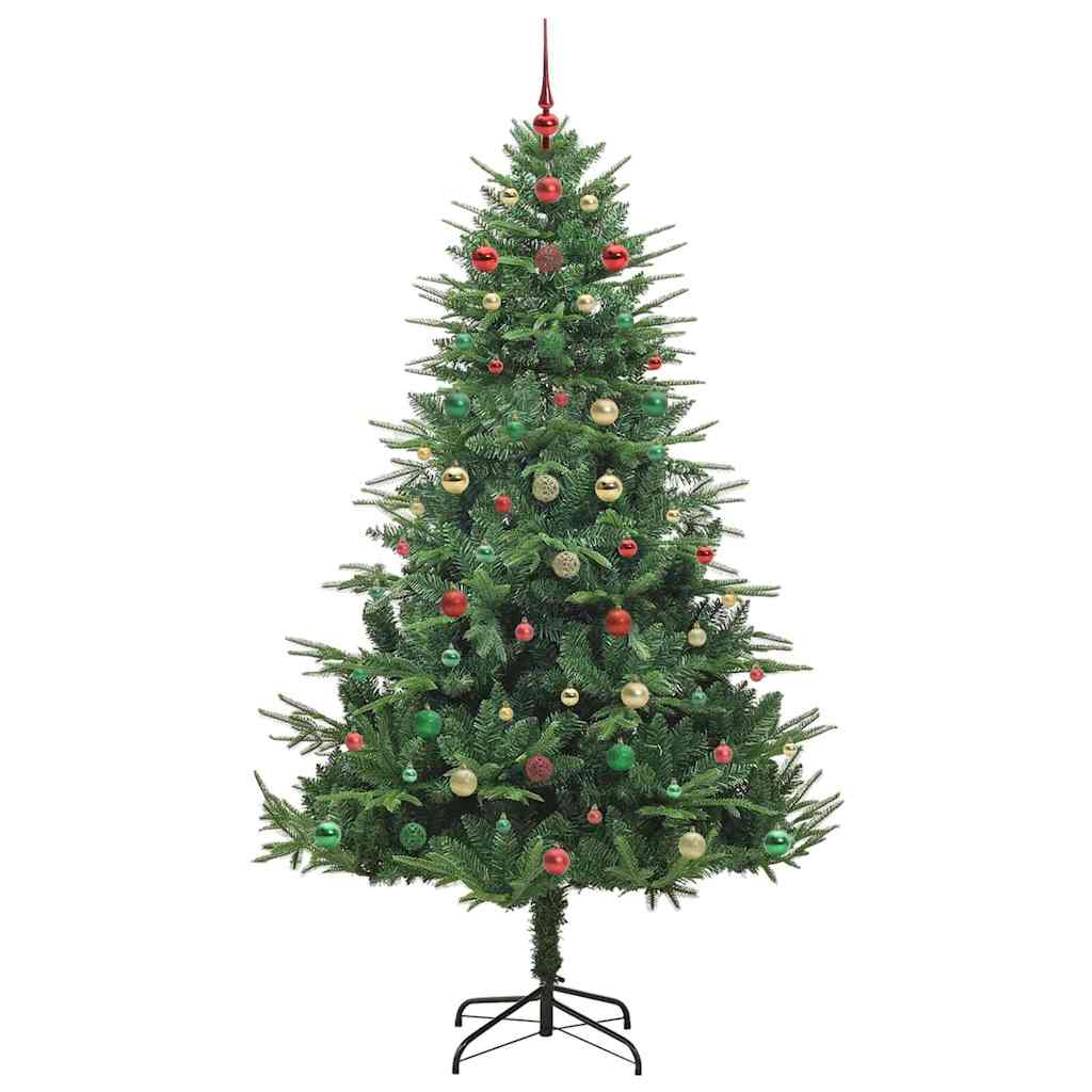 Albero di Natale Artificiale Pre-illuminato con Set di Palline