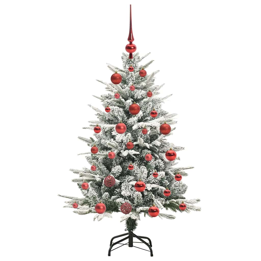 Albero di Natale Artificiale Pre-illuminato con Set di Palline