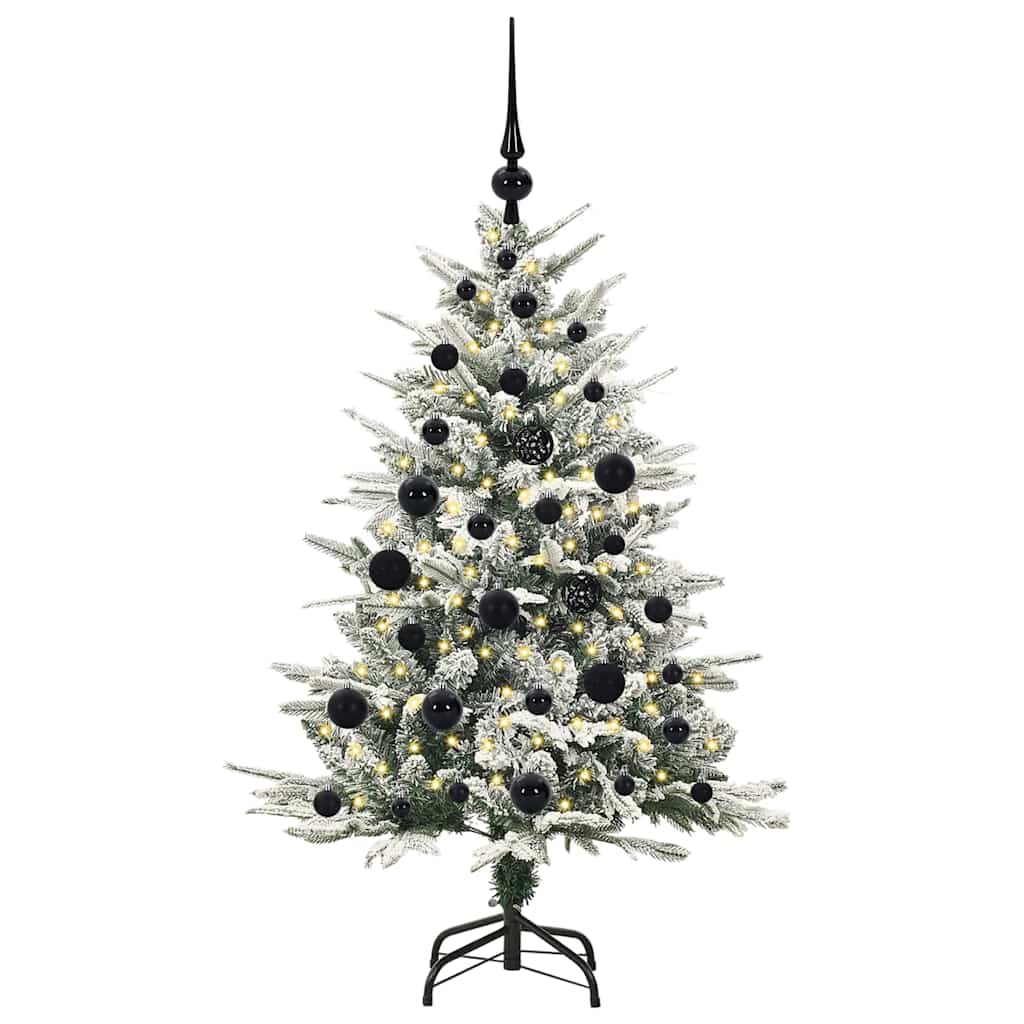 Albero di Natale Artificiale Pre-illuminato con Set di Palline