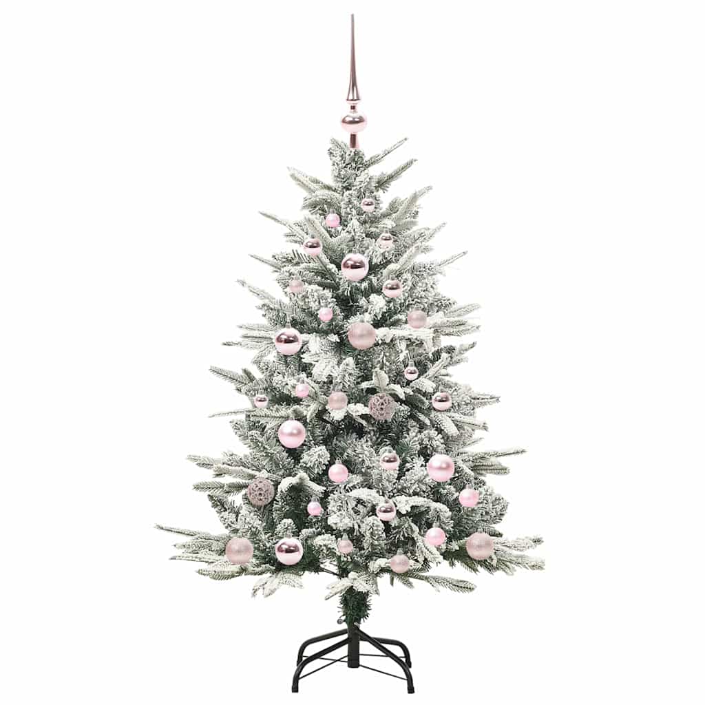 Albero di Natale Artificiale Pre-illuminato con Set di Palline