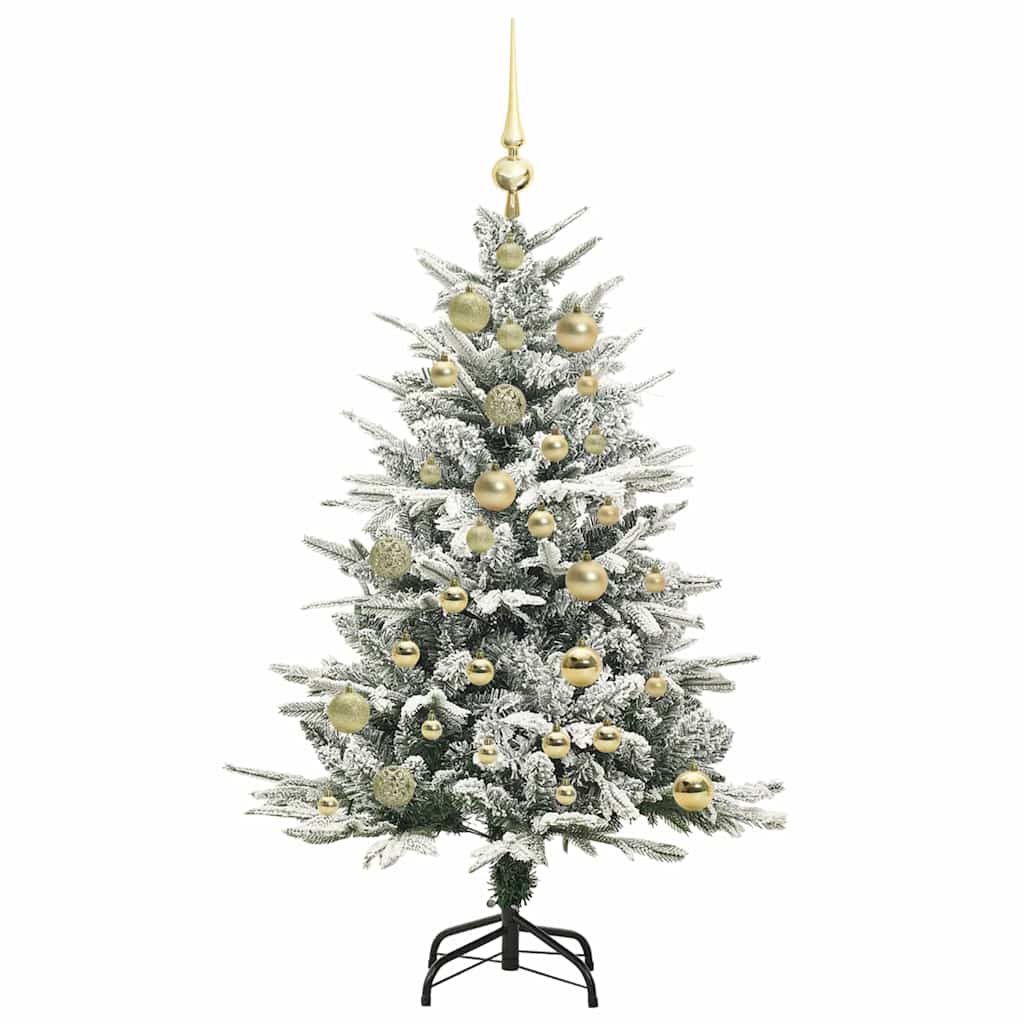 Albero di Natale Artificiale Pre-illuminato con Set di Palline