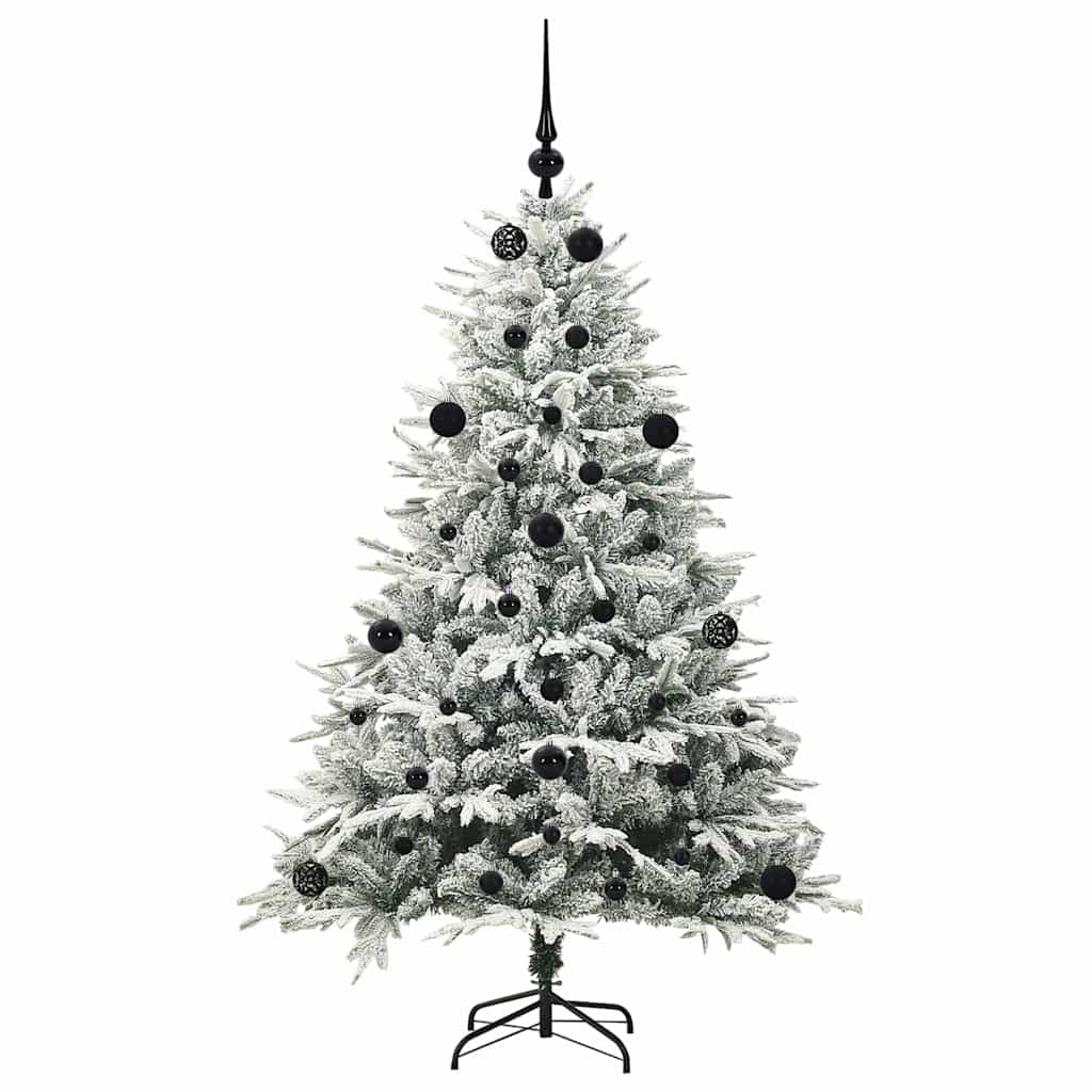 Albero di Natale Artificiale Pre-illuminato con Set di Palline