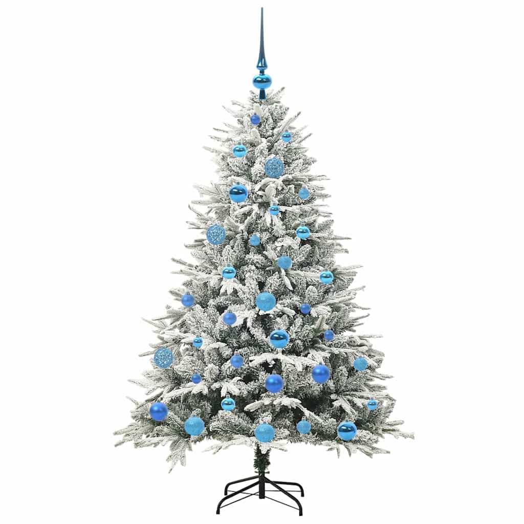 Albero di Natale Artificiale Pre-illuminato con Set di Palline