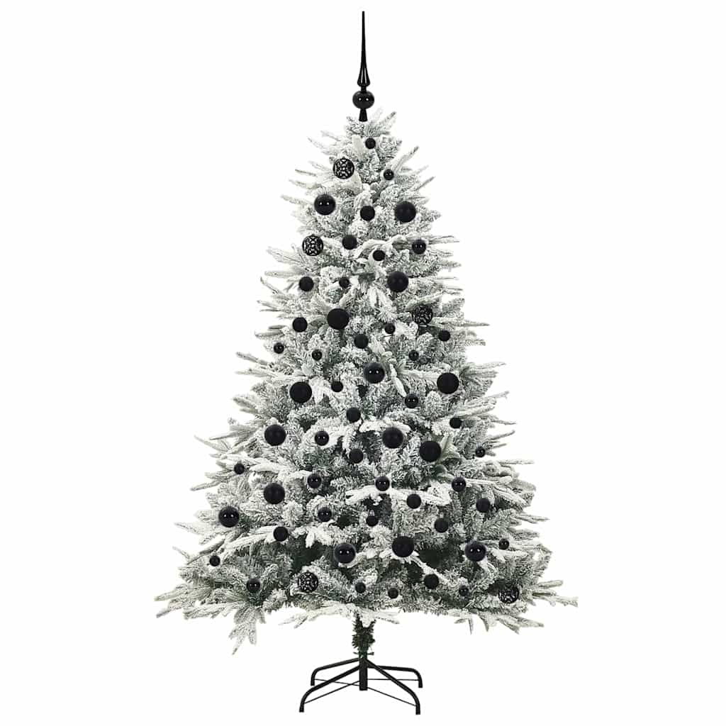Albero di Natale Artificiale Pre-illuminato con Set di Palline