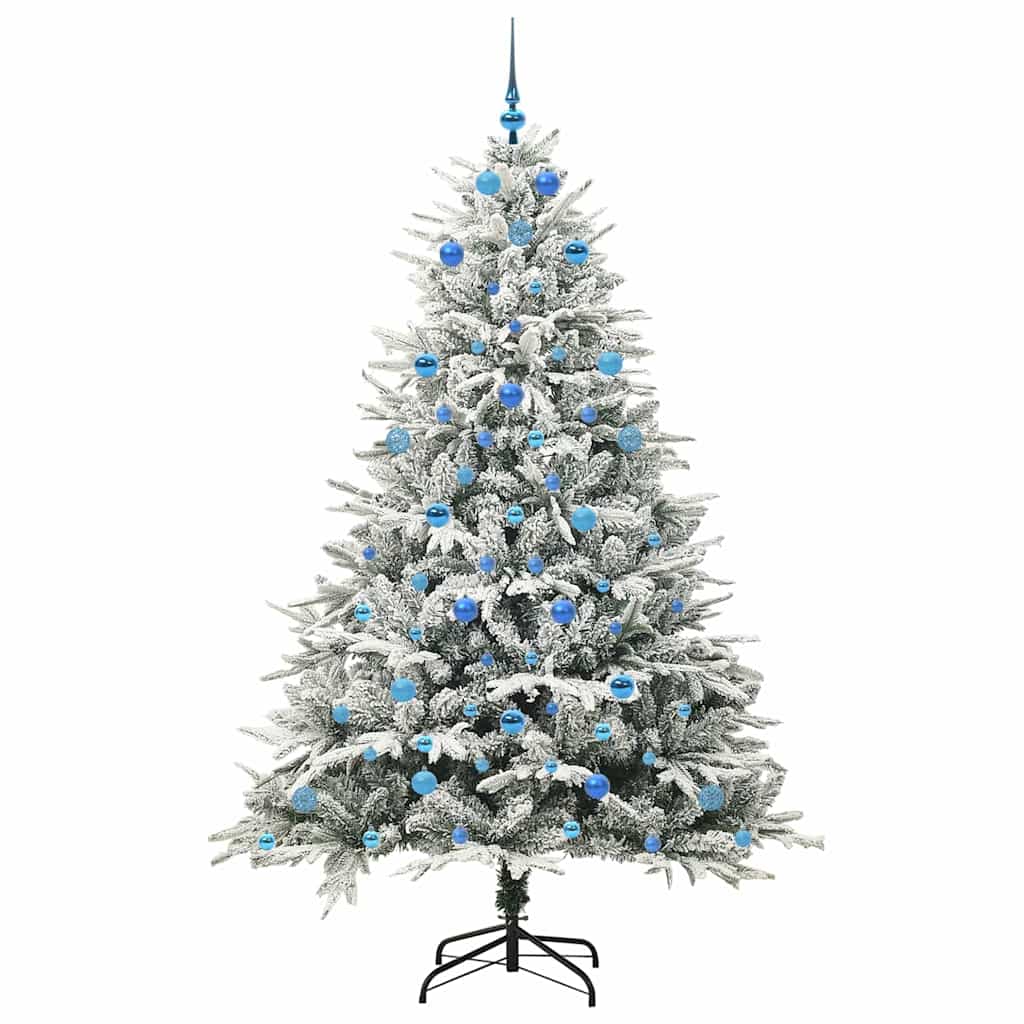 Albero di Natale Artificiale Pre-illuminato con Set di Palline