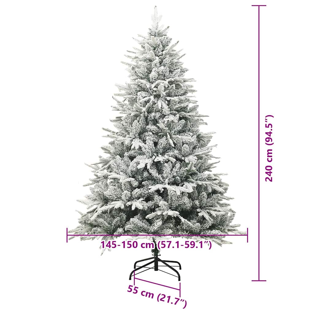 Albero di Natale Artificiale Pre-illuminato con Set di Palline