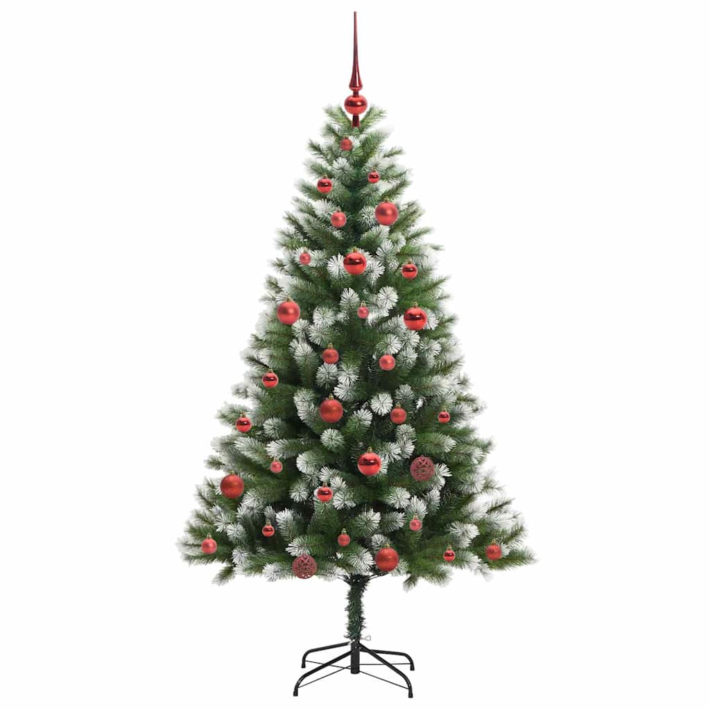 Albero di Natale artificiale con rami snodati e neve imbiancata