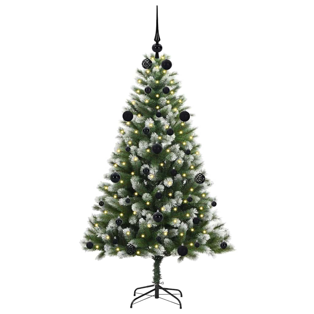 Albero di Natale artificiale con rami snodati e neve imbiancata