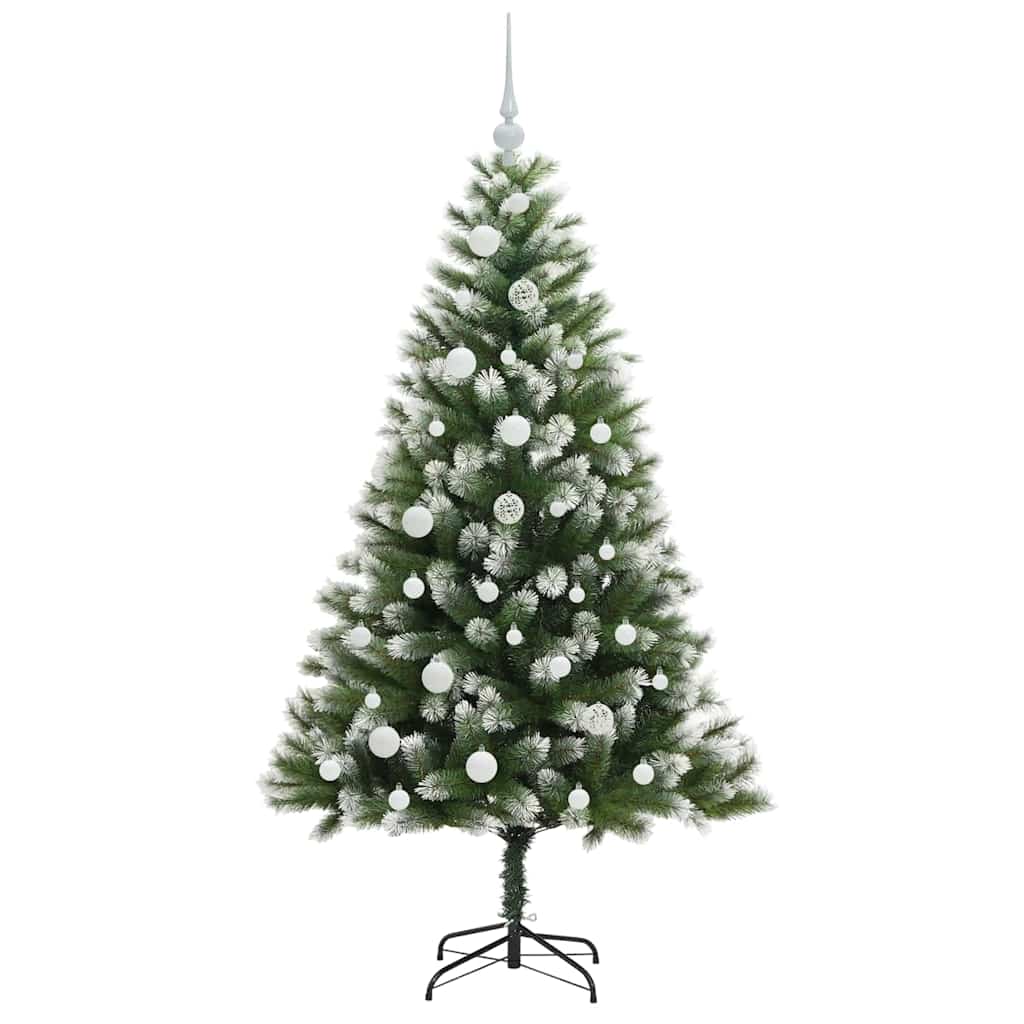 Albero di Natale artificiale con rami snodati e neve imbiancata