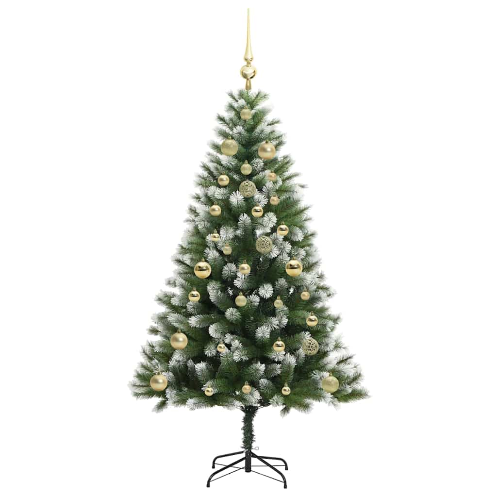 Albero di Natale artificiale con rami snodati e neve imbiancata