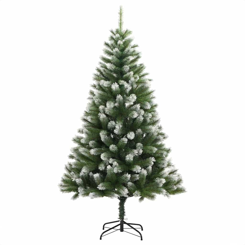 Albero di Natale artificiale con rami snodati e neve imbiancata