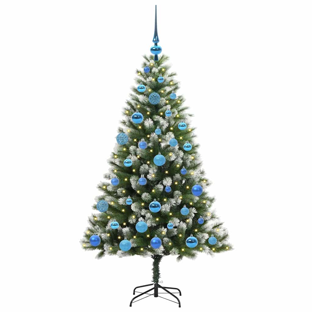 Albero di Natale artificiale con rami snodati e neve imbiancata